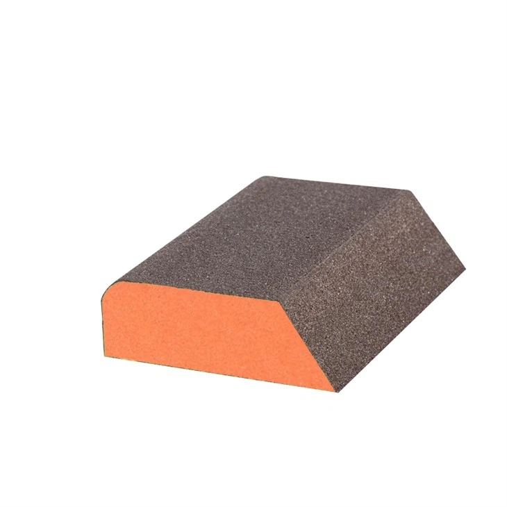 Orange foam arc sanding block